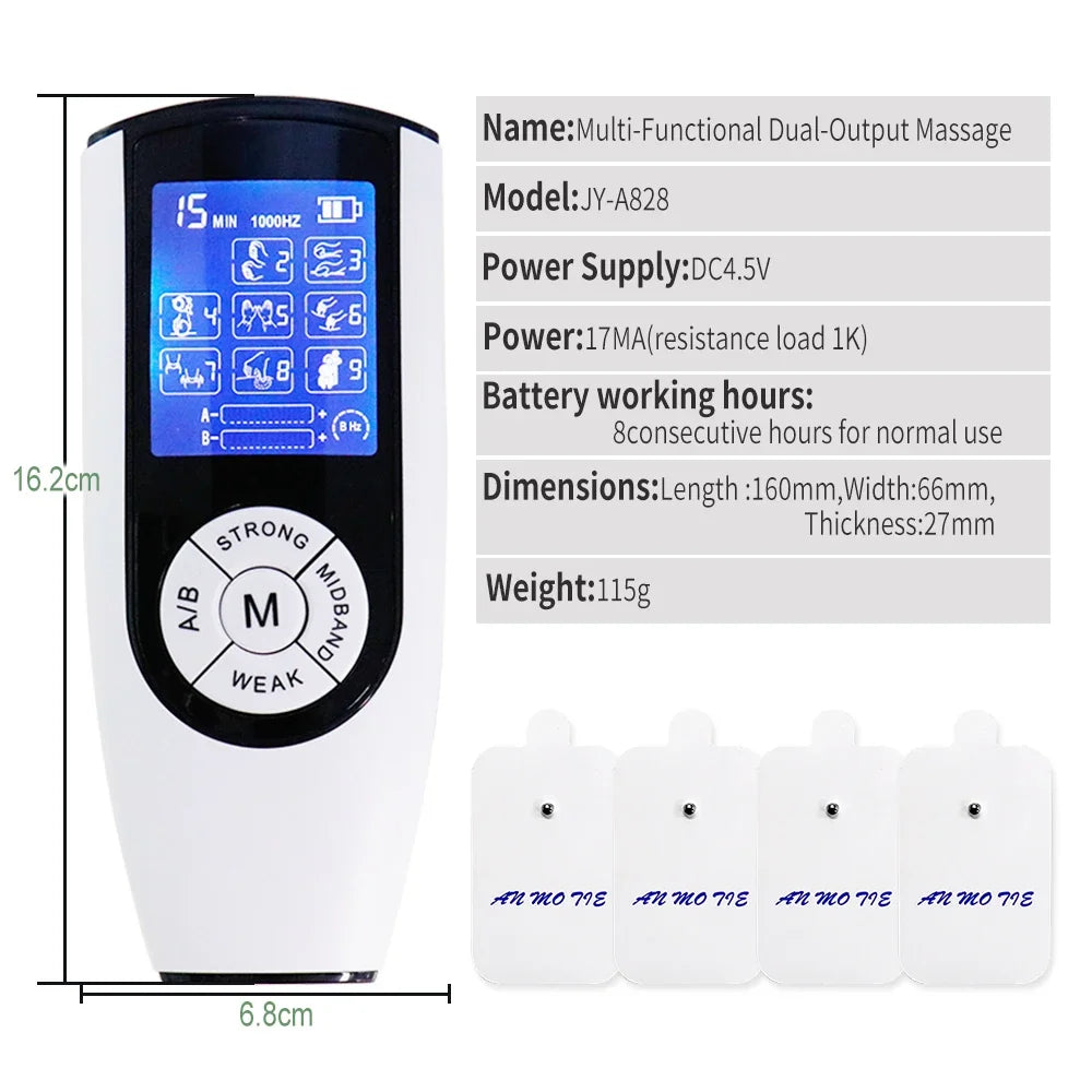 TENS Massager Cross Acupuncture Moxibustion EMS Muscle Stimulator for Electrostimulator Whole Body Massage Digital Machine