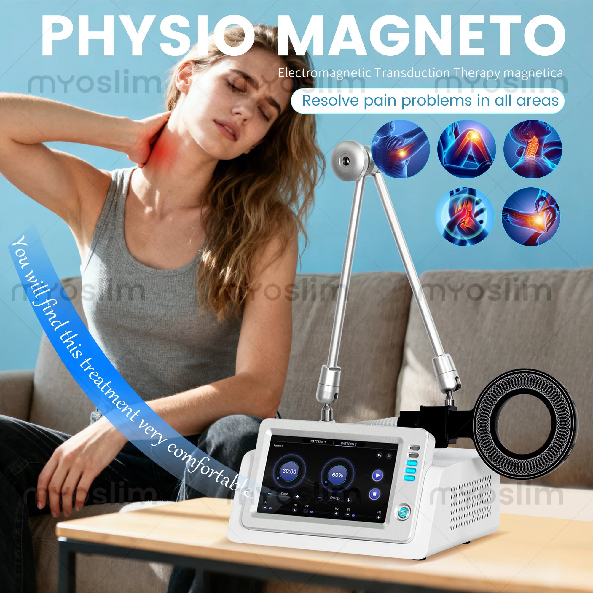 Profession Physio Magneto Therapy Pain Relief PEMF Sports Injury Magnetic Fracture Arthri Therapy Physiotherapy Machine.