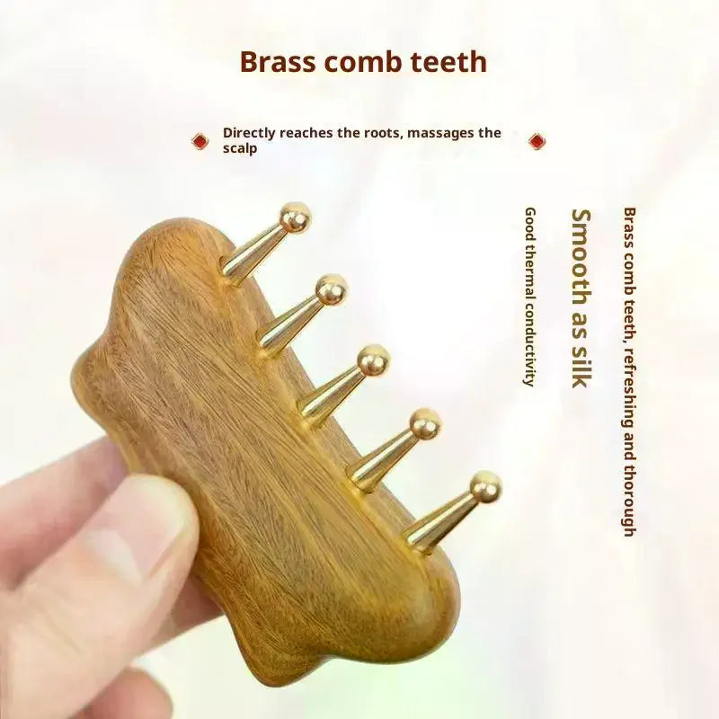 Portable Brass Gua Sha Massage Tool Head Neck Leg Body Meridian Massager Lymphatic Muscle Relief Pain Deep Tissue Massage