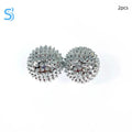 1 Pair Yoga Fitness Spiky Massage Balls - Durable Trigger Point Tool for Hand/Foot Pain Relief, Magnetic Therapy