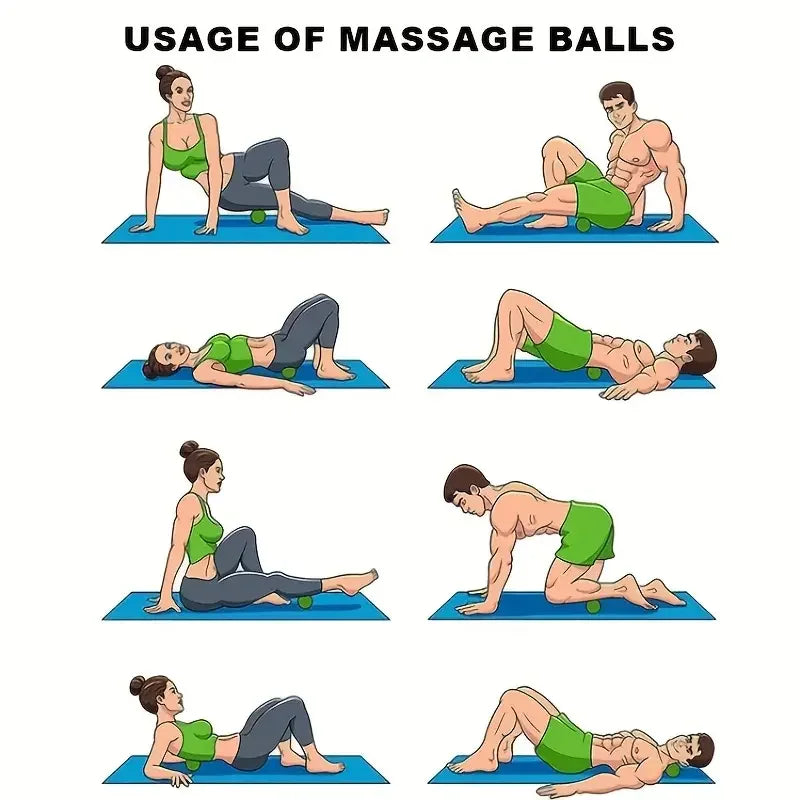 1PCS 6.3cm Massage Ball Fascia Ball Lacrosse Ball Yoga Muscle Relaxation Pain Relief Portable Physiotherapy Ball Sport Ball