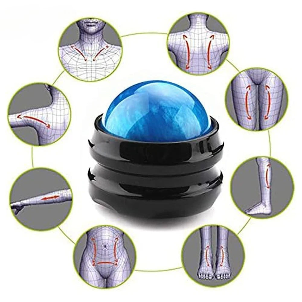 Mini Manual Therapy Body Massager Ball 360 Degree Spin Design Self Massage Tool for Back Shoulders Foot Massage