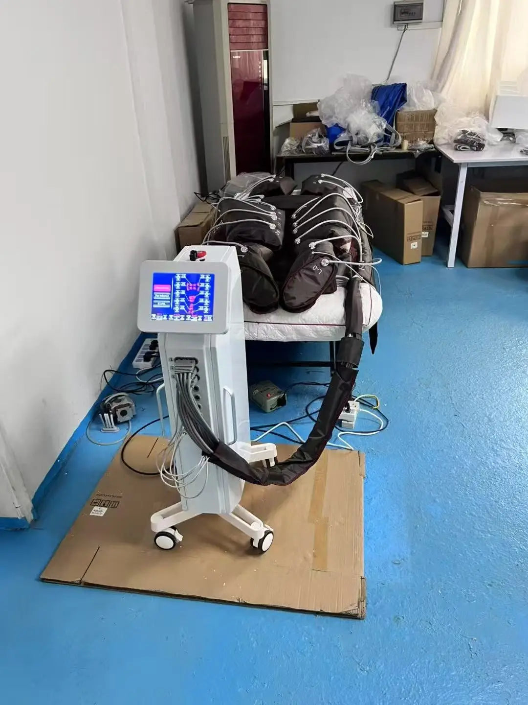 Infr Lymphatic Drainage Massage 3 In 1 Pressotherapy  Presoterapia Machine With EMS Heating Body Massage Sauna Blanket