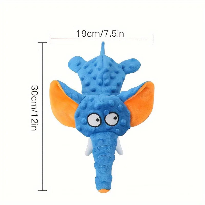 Pet Plush Chew Toy Voice Animal Shape Bite Resistant Interactive Teeth Cleaning Puzzle Toy for Dogs Cats Training Play Supplies