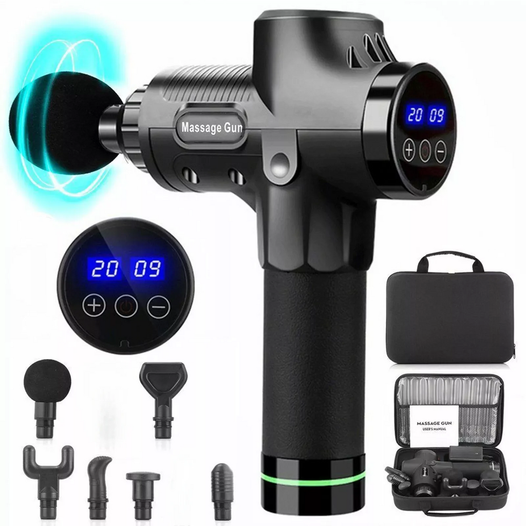 Deep Tissue Muscle Relaxation Massage Gun Fitness Fascial Massage Gun Electric Percussion Pistol Massager Body Neck Back