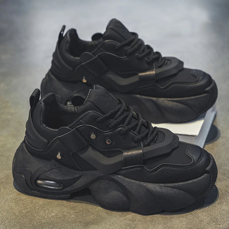 Shoes  Men High Quality Platform Sneaker Fashion High-top Leather Sports Men 2026 Thick-soled Casual Shoes Zapatillas Hombre