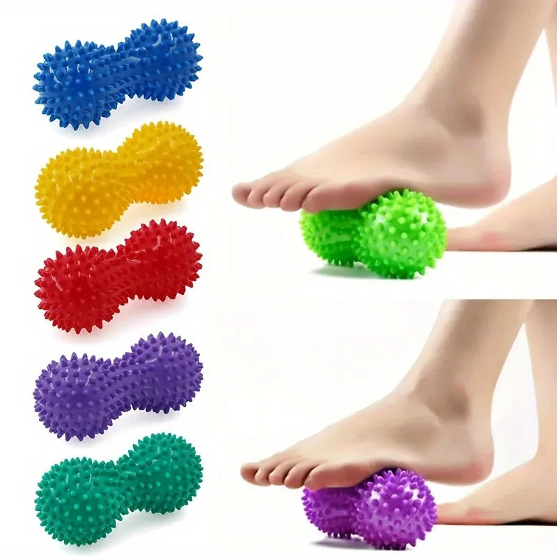 PVC Foot Massage Ball Peanut Spiky Reliever Ball Fascia Relax Massager Plantar Fasciitis Trigger Point Shiatsu Pain Relief
