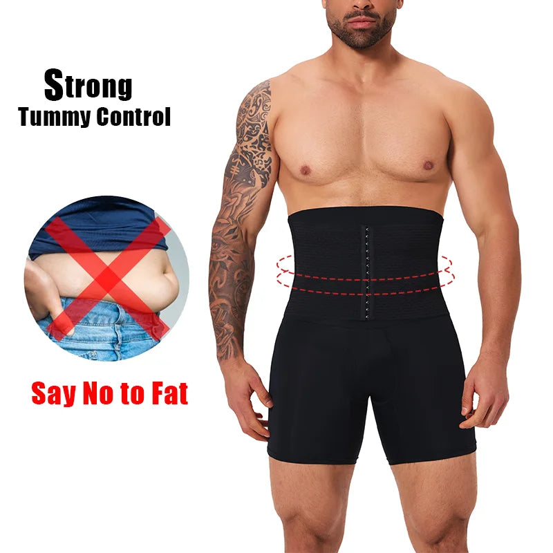 Shapewear for Men Tummy Control Body Shaper Fajas Shorts with Hook High Waisted Panties Butt Lifter Underwear Slimming Panties