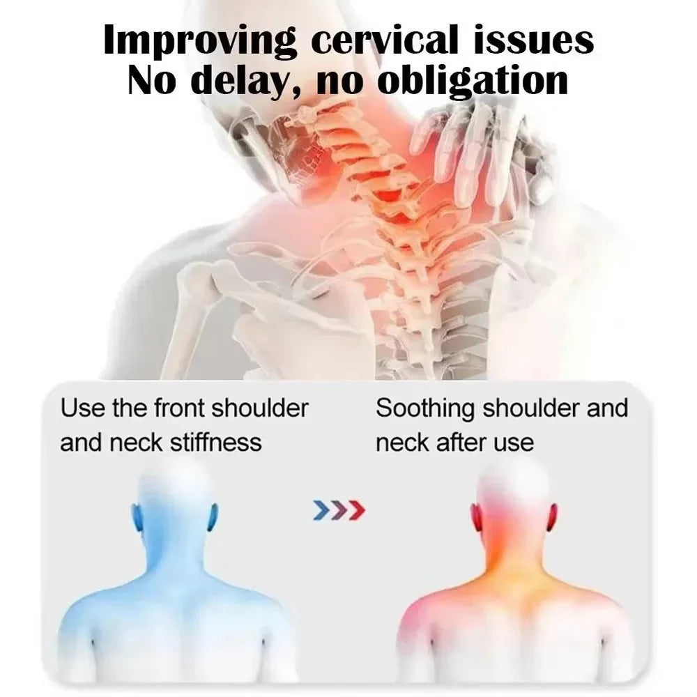 Electric Massage Pillow Heating Vibration Neck Massage Relieves Muscle Tension Protect Cervical Spine Help Solve Sleep Problems