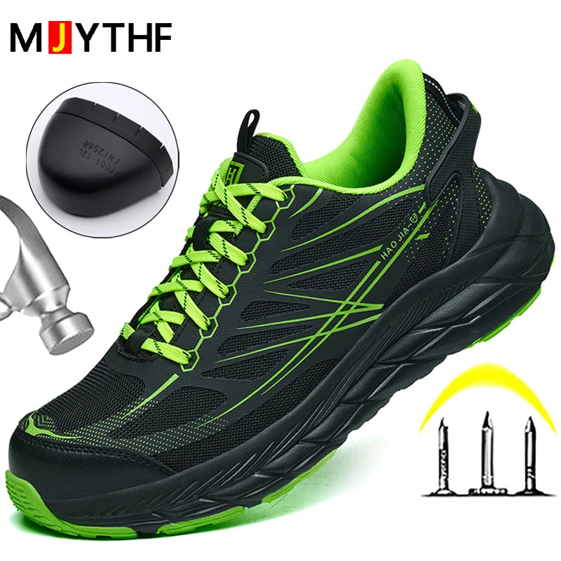 Lightweight Steel Toe Shoes Work Sneakers Safety Shoes Men Anti-Smash Anti Puncture Indestructible Shoes Security Breathable