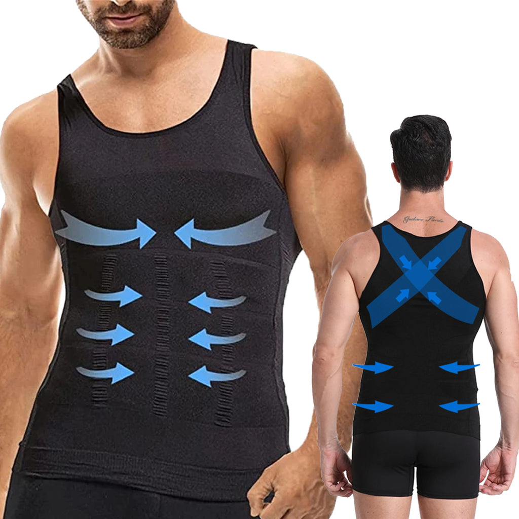 Men's Shapewear Slimming Body Corset Vest Shirt Compression Abdomen Tummy Belly Control Slim Waist Cincher Underwear Sports Vest