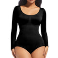 Bodysuits Shapewear for Women Thong Shaper Corsets Long Sleeve Seamless Waist Trainer Crew Neck BodySuit