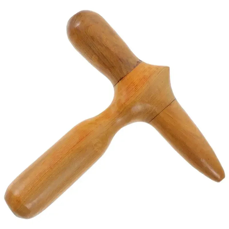 A wooden foot massage stick, muscle relief massage tool, ergonomic foot acupressure massager