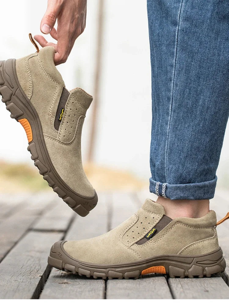 Men's work shoes  anti impact, anti puncture, steel wrapped head, electric welder  step on safety shoes  insulation