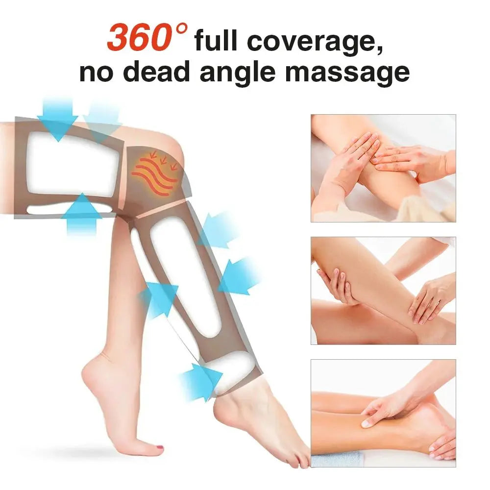 Masaje eléctrico para piernas, presión de aire de 360 °, masajeador muscular de pantorrilla, Airbag inalámbrico, masaje（1pcs）