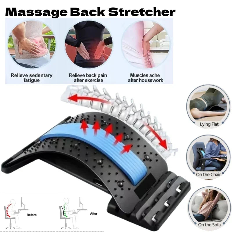 2026 new Back Massage Muscle Relaxation Stretcher, Back Stretching  Relaxation Massage Pad, Lumbar Support Stretcher,Pain Relief