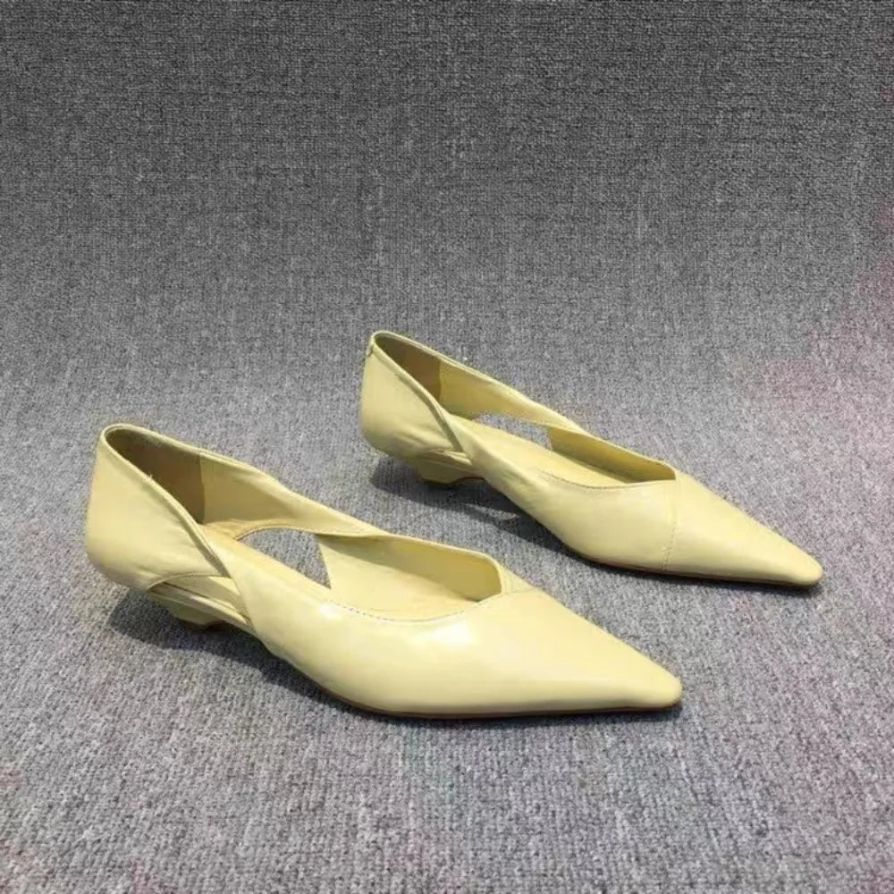 Shoes for Woman 2026 Comfortable Women's Summer Footwear Moccasins Blue Low Heel Elegant Pointed Toe High Quality Popular Young