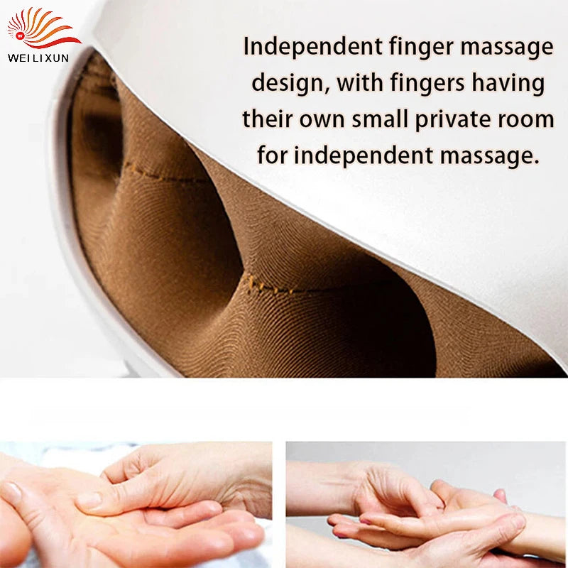 Relaxation Treatments Beauty Premium Pneumatic Hand Massage Wireless Hand Massager Air Pressure Hot Compress Acupressure Tool