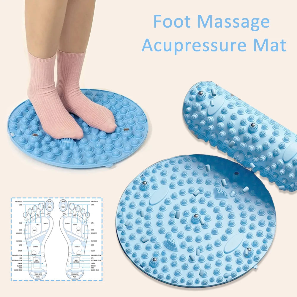 Foot Yoga Massage Acupressure Boards Toe Pressure Plate Meridian Jogging Massage Pads Stone Therapy Reflexology Mat Relaxation