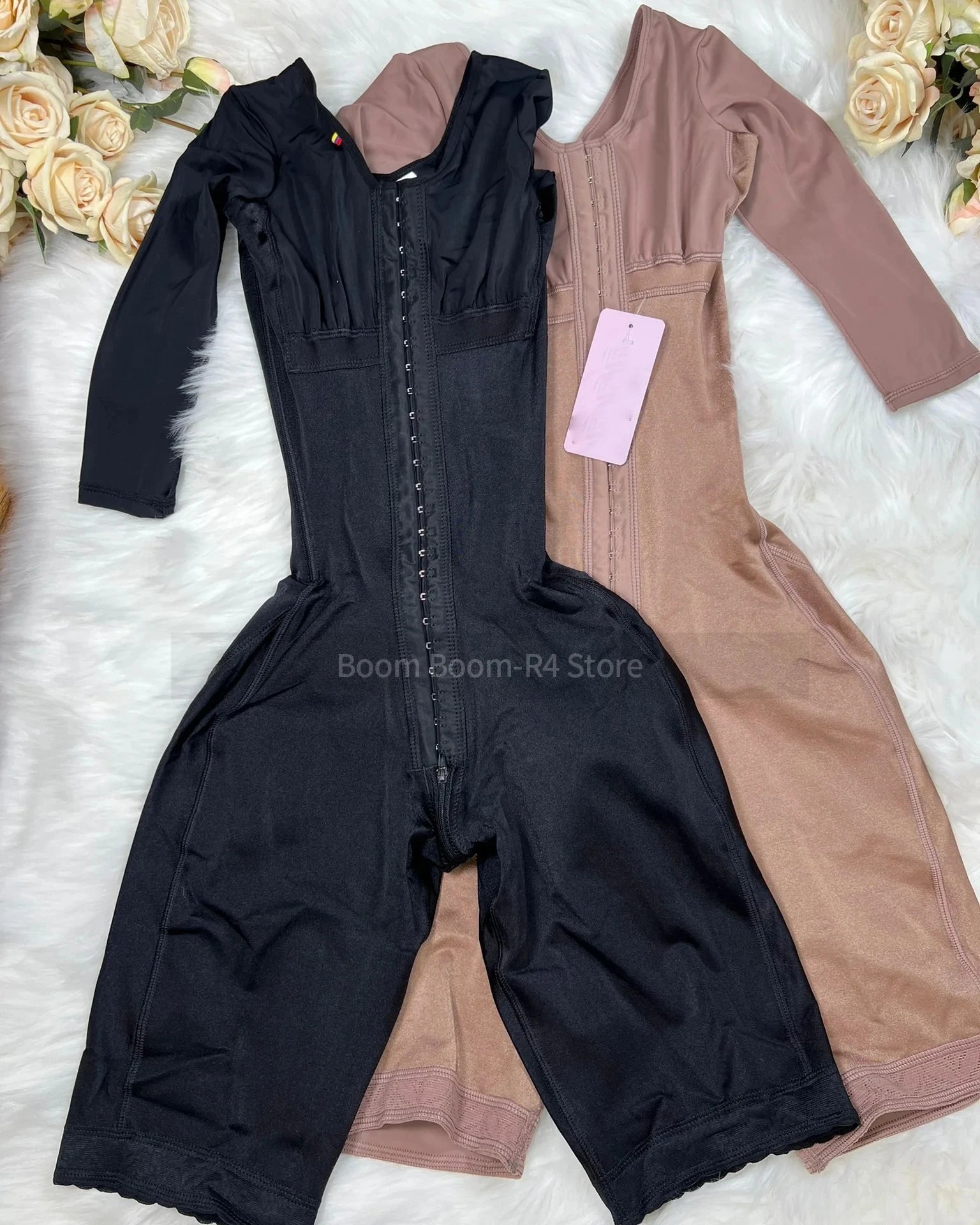 Shapewear Jumpsuit with Short Sleeves Fajas Colombianas Tummy Control Butt Lifter Body Shaper Postpartum Girdle Waist Trainer