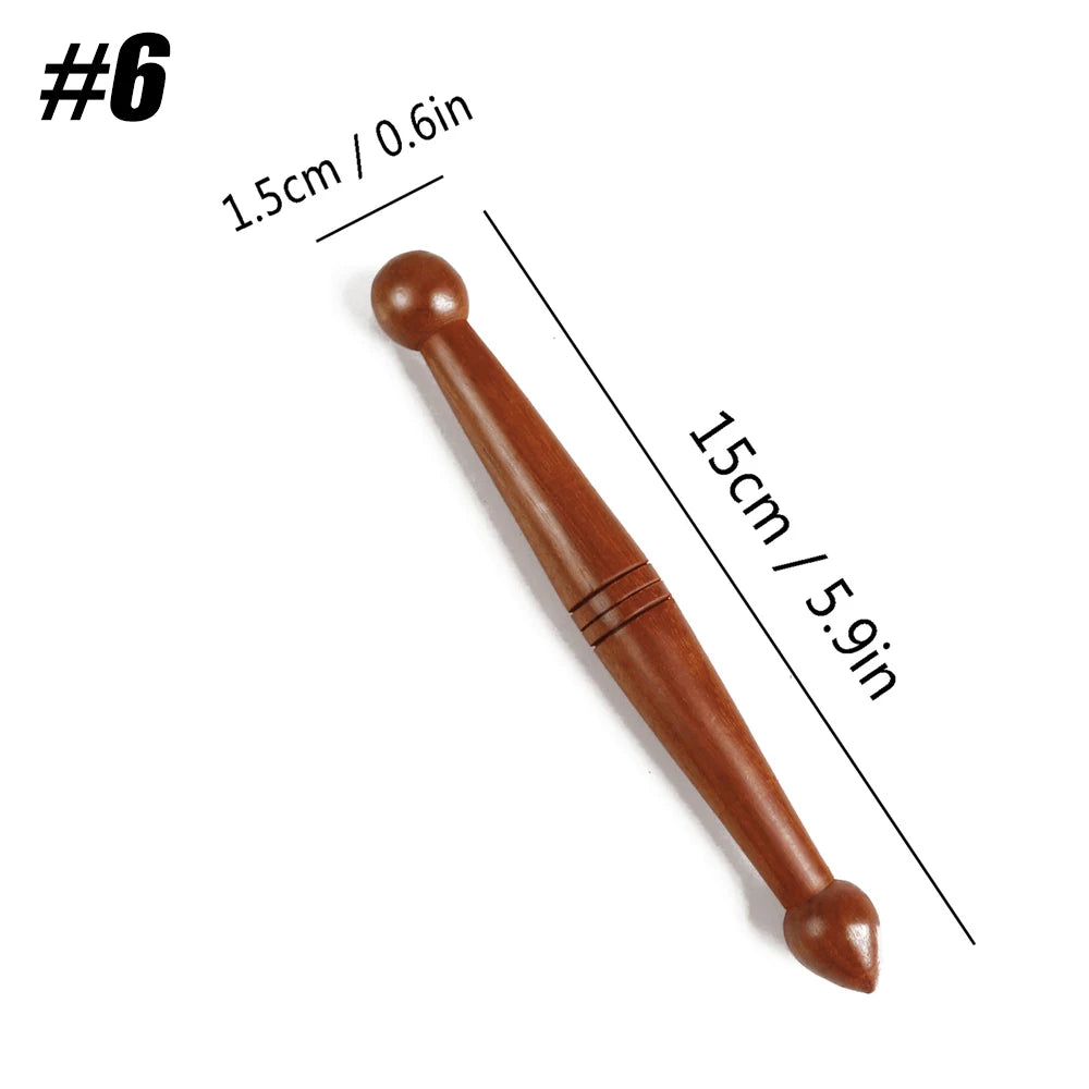 1PCS Wooden Reflexology Sticks Foot Hand Massage Wooden Stick Tools Thai Face Neck Back Waist Massager Trigger Points