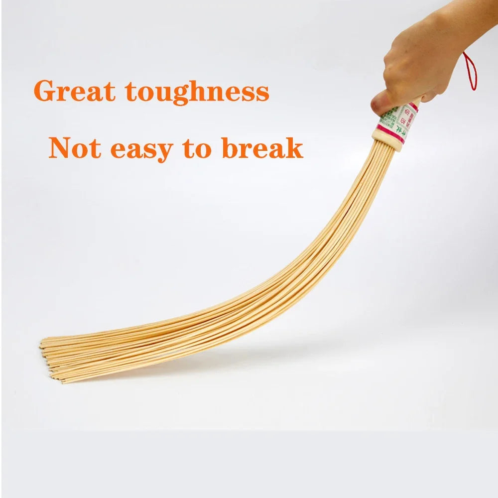 Natural Bamboo Massager Muscle Relaxed Body Massage Pat Stick Gua Sha Device Back Leg Fatigue Relief Beat Wooden Handle