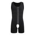 Plus Size Men's Shapewear Bodysuit,Abdomen Control Compression Short,Back Support Slimming Underwear for Post-Surgery Recovery