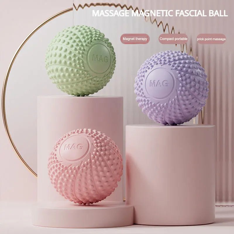 Fascial Ball Foot Massage Ball for Muscle Relaxation Yoga Pilates Magnetic Hedgehog Design with Arch Peanut Home Gym Equipment