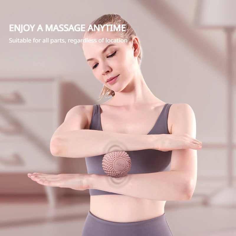 Fascial Ball Foot Massage Ball for Muscle Relaxation Yoga Pilates Magnetic Hedgehog Design with Arch Peanut Home Gym Equipment