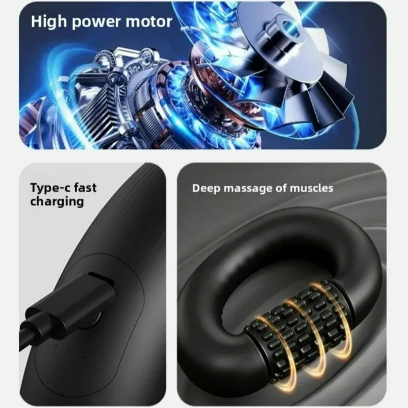 Deep Tissue Percussion Massage 3 Adjustable Speed Handheld Vibrating Massager for Neck Shoulder Back Body Muscle Pain Relief
