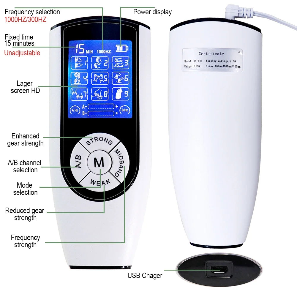 TENS Massager Cross Acupuncture Moxibustion EMS Muscle Stimulator for Electrostimulator Whole Body Massage Digital Machine