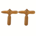 2 wooden massage sticks, ergonomic reflexology tools, portable muscle massagers, suitable for home and massage salons.