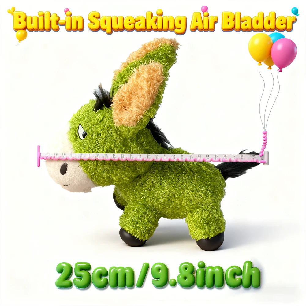 Pet Bite-Resistant Plush Interactive Toy with Sound, Featuring a Quirky Donkey Design, Suitable for Large, Medium, and Small Pets Such as Cats and Dogs, with Double-Layer Fabric and Built-In Airbag