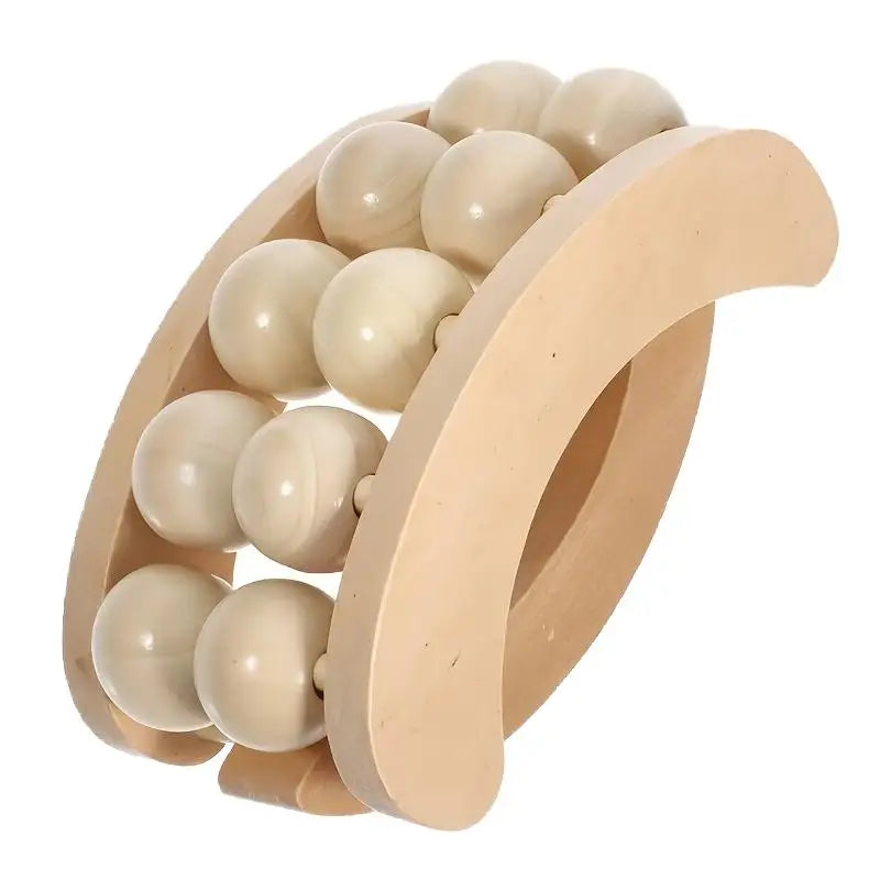 [F] Handheld Relaxation Massage Ball Roller, Handheld Wooden Full-body Massager, Deep Tissue Massager, Relieves Muscle Soreness