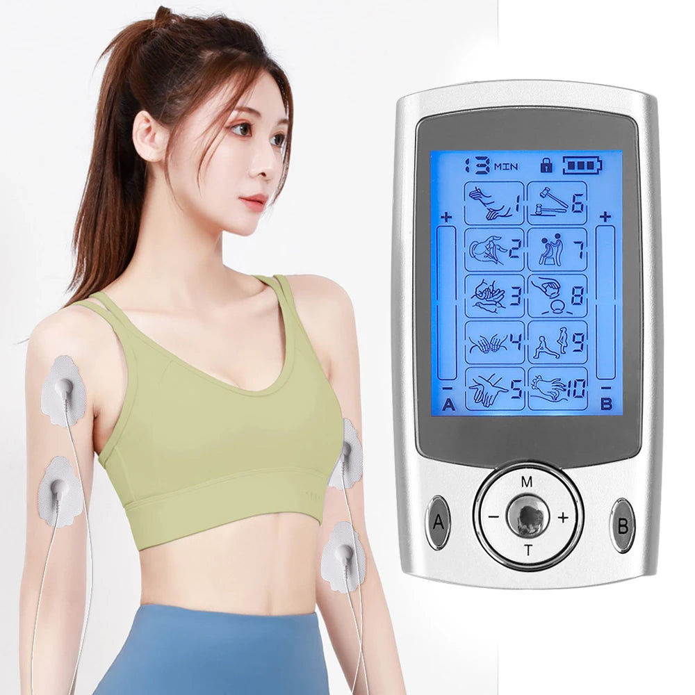 Pulse Acupuncture Massage Machine TENS Massager EMS Muscle Stimulator 10 Modes 20 Intensity Body Relaxation Pain Relief Tool
