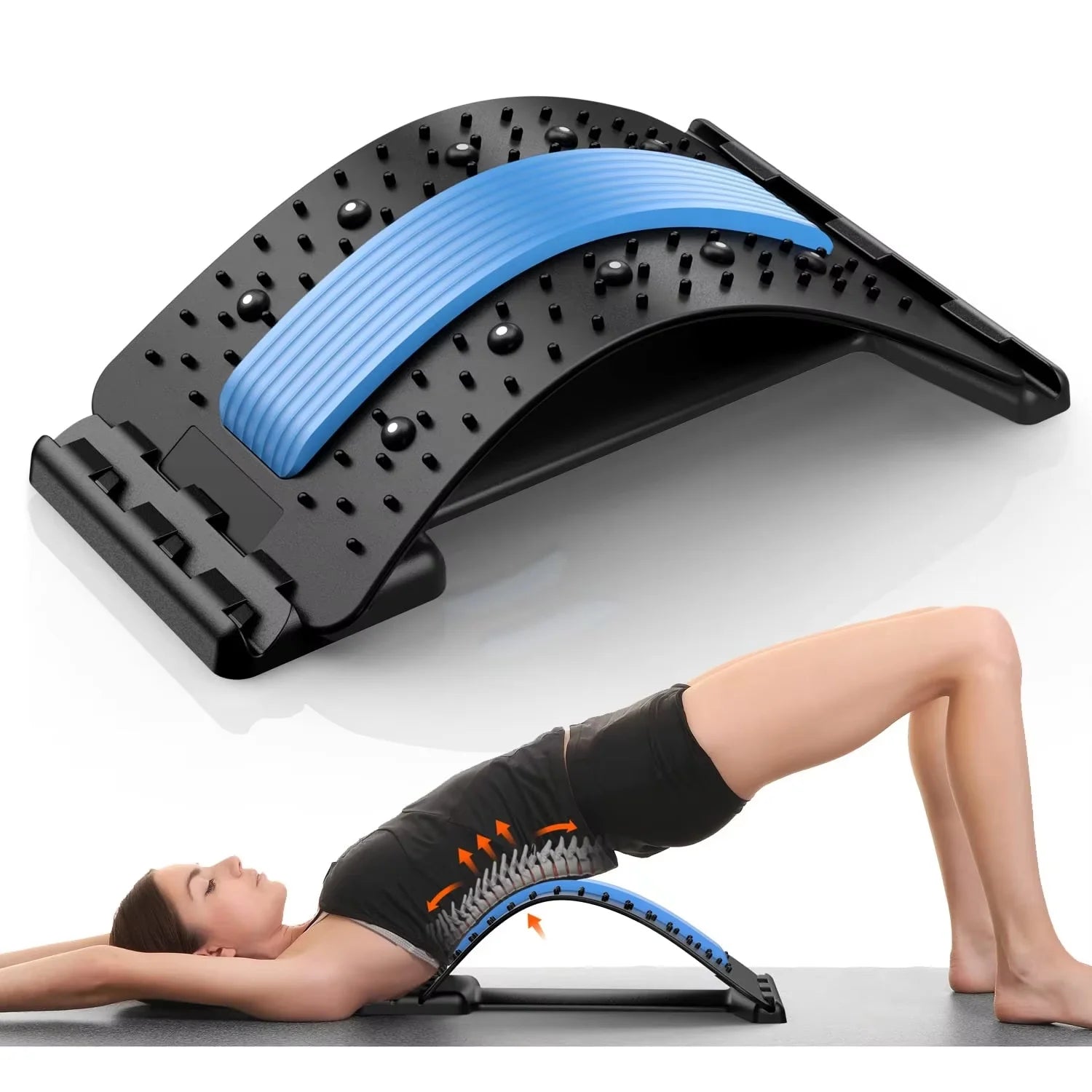 2026 new Back Massage Muscle Relaxation Stretcher, Back Stretching  Relaxation Massage Pad, Lumbar Support Stretcher,Pain Relief