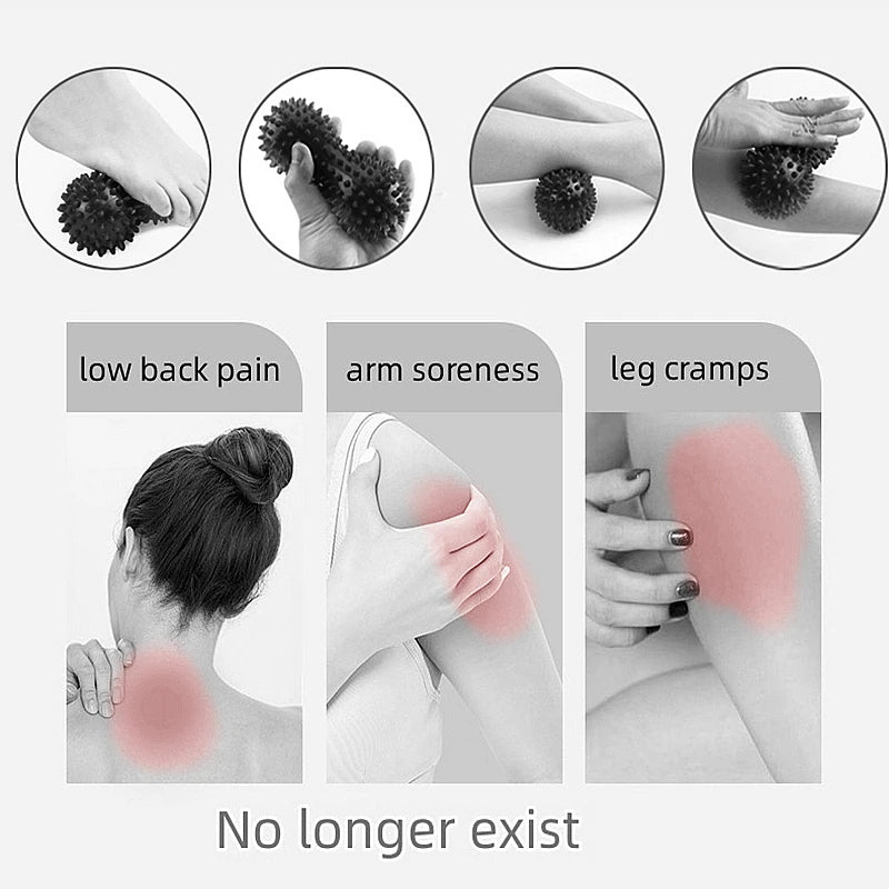 Peanut Massage Ball Full Body Deep Tissue Muscle Relex Apparatus Stress Relief Foot Massager for Plantar Pain Relief Relaxation