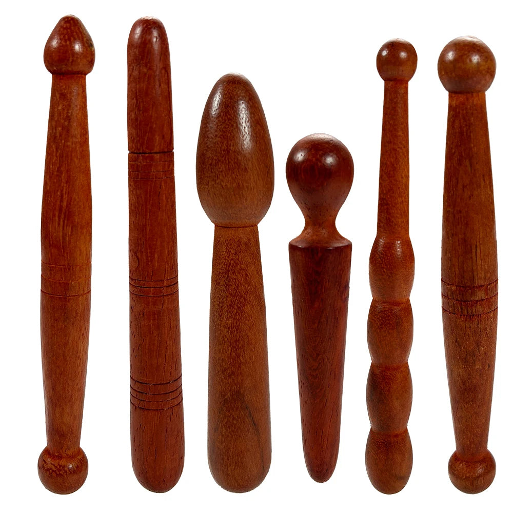 1Pcs Wooden Massage Roller Reflexology Sticks Foot Hand Massage Stick Tools Thai Face Neck Back Waist Massager Trigger Points