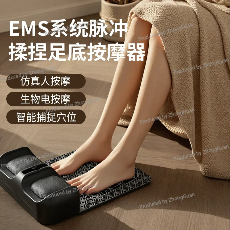 Multifunctional Foot Massager Pulse Kneading Heat Therapy Dual Frequency Red Light Physiotherapy Massager EMS Foot Therapy