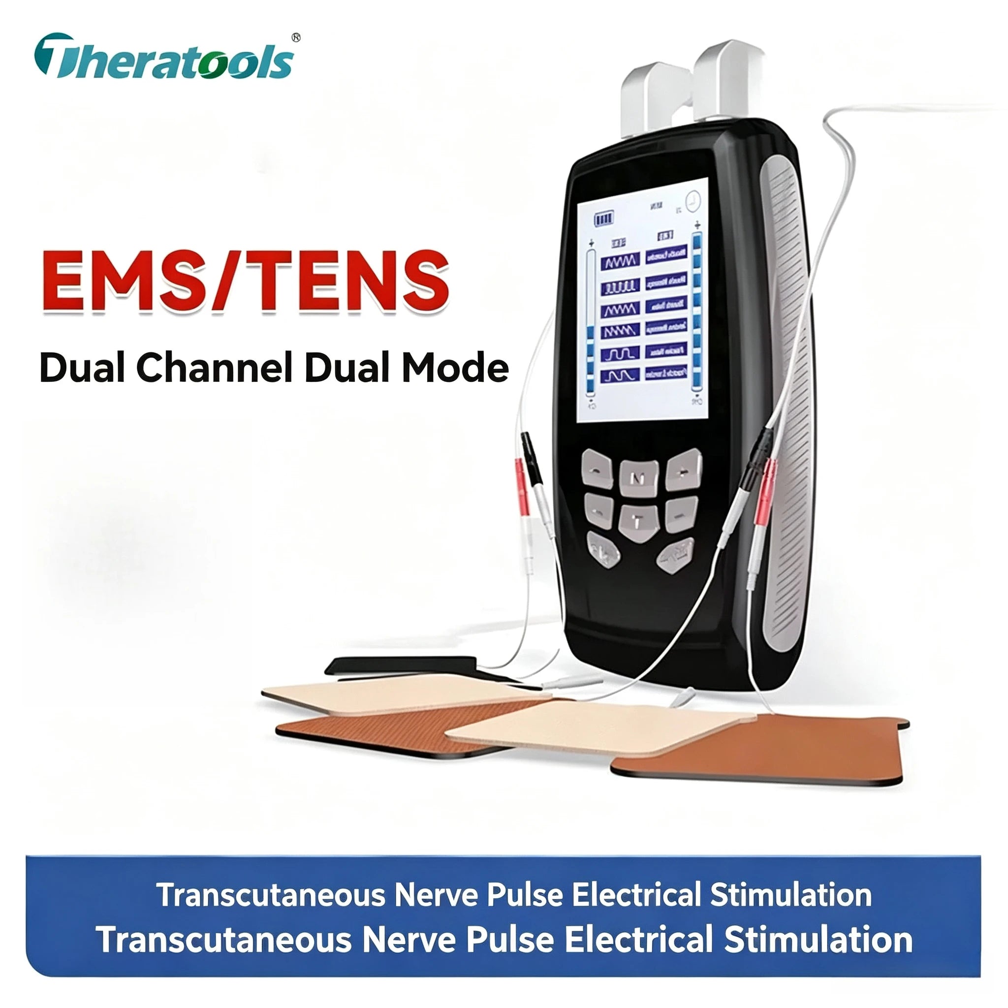 TENS Unit EMS Muscle Massager Electrical Pulse Stimulation Therapy Pad Pain Relief Muscle Relaxation Device HomePhysical Therapy