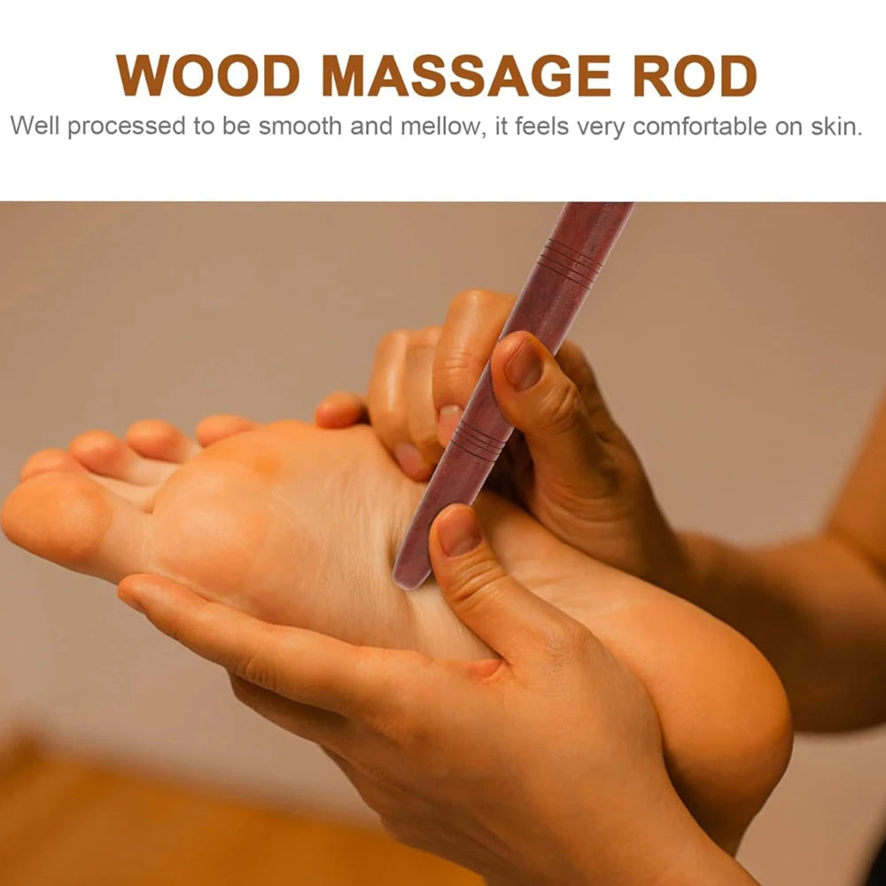 1PCS Wooden Reflexology Sticks Foot Hand Massage Wooden Stick Tools Thai Face Neck Back Waist Massager Trigger Points