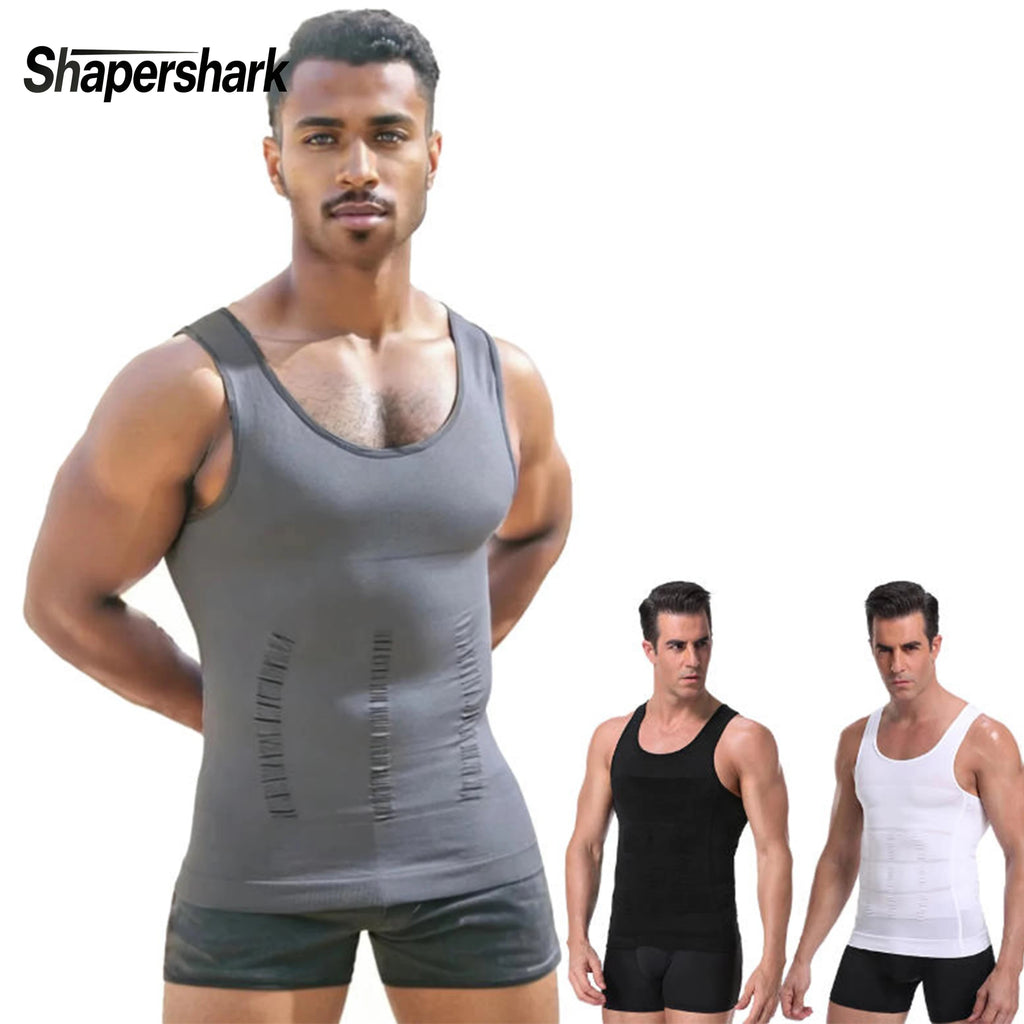 Men's Shapewear Slimming Body Corset Vest Shirt Compression Abdomen Tummy Belly Control Slim Waist Cincher Underwear Sports Vest