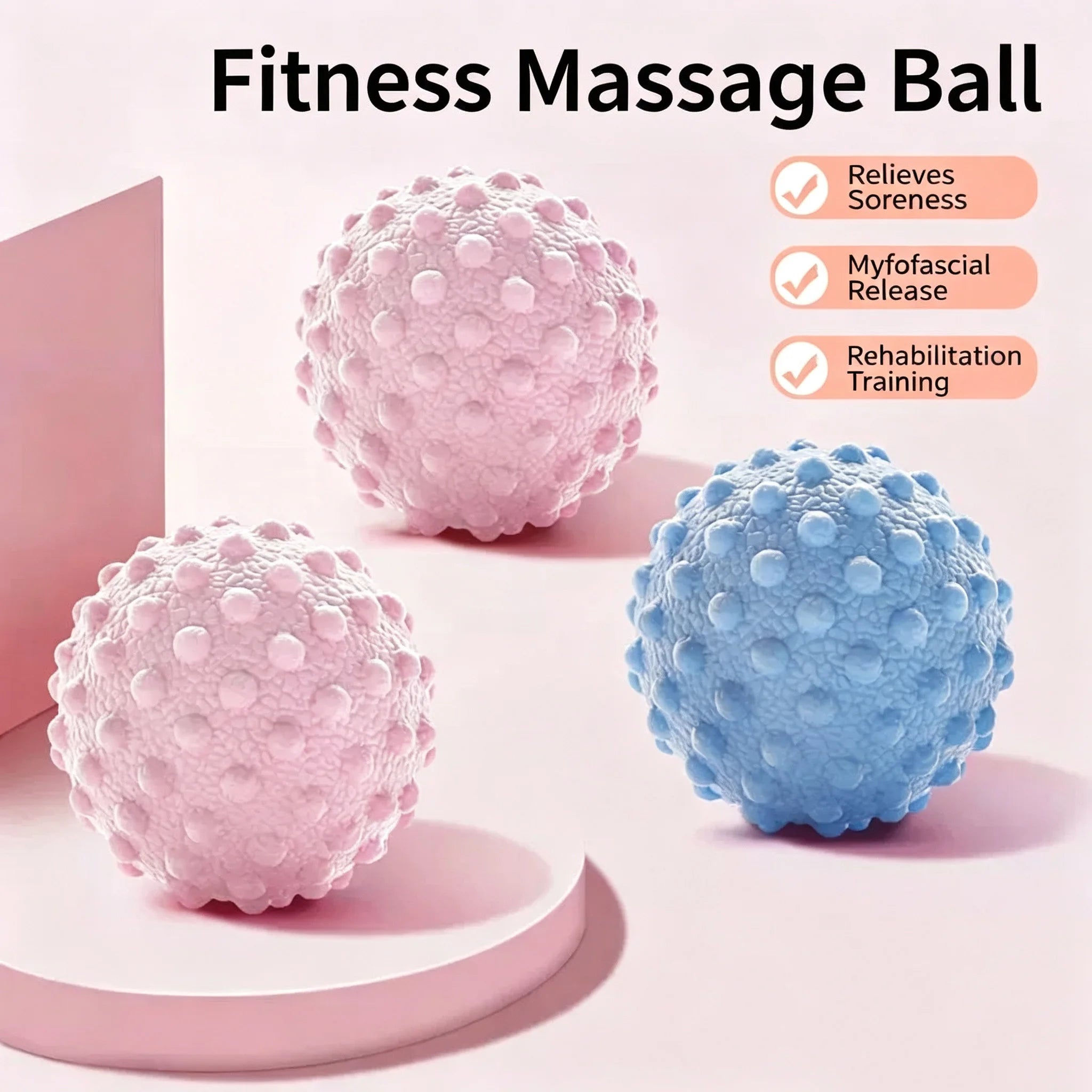 Foot Bottom Massage Ball Yoga Fitness Muscle Relaxing Ball for Shoulder Neck Waist Back Acupoint Therapy Ball