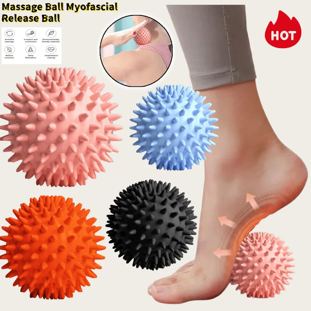 Foot Massage Ball With Spikes Pilates Yoga Sports Fitness Muscle Relaxation Massage Ball Plantar Fasciitis Therapy Ball for Hand