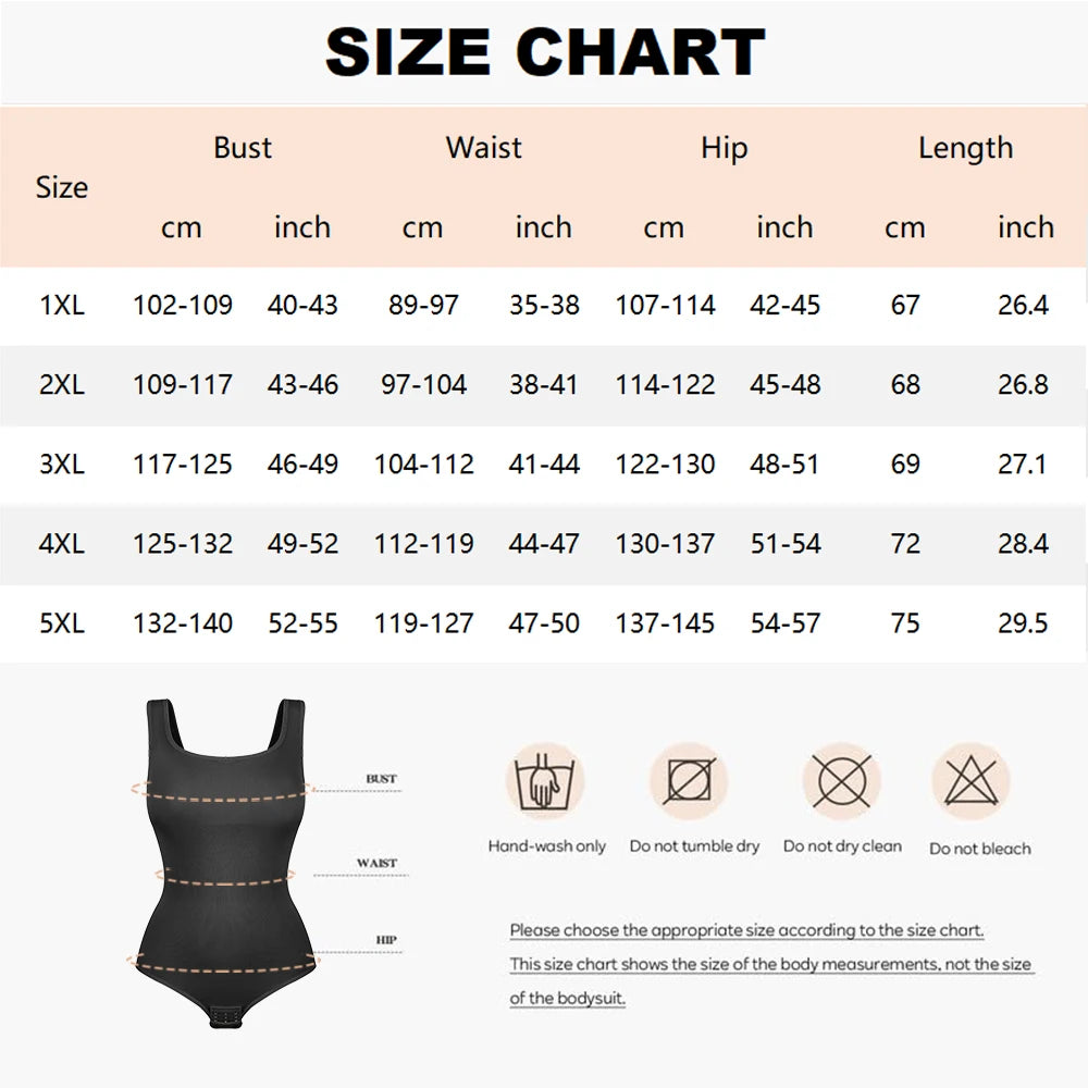 Plus Size Wide Shoulder Strap Bodysuit Women's Full Body Control Shapewear Comfortable Vest Triangle Panties Body Shaper Daily