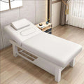 Spa Therapy Bed With Wooden Structure And Adjustable Cushion For Salon Use