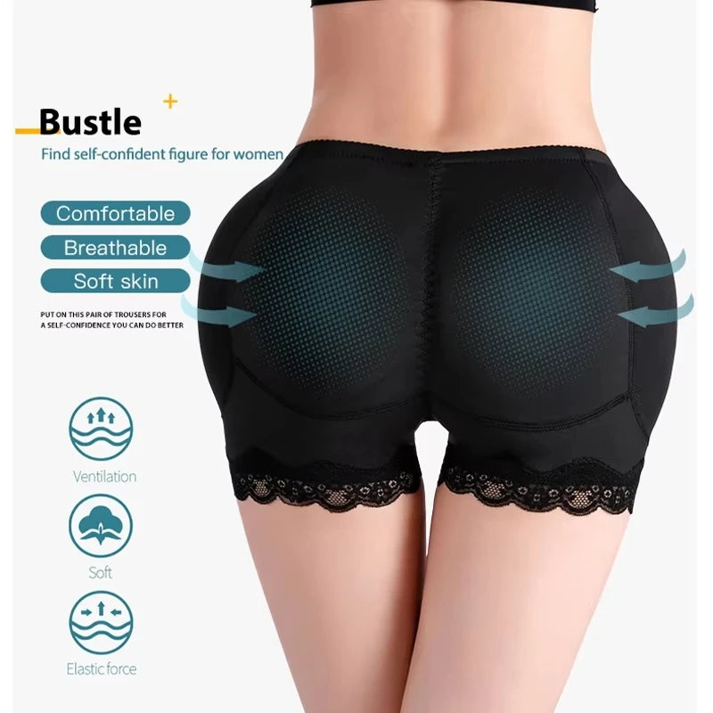 Body Shaper Underwear With Hips Pads Filler Sexy Butt Lifter Enhancer Control Panties Belly Smooth Shapewear Fake Buttock Plus