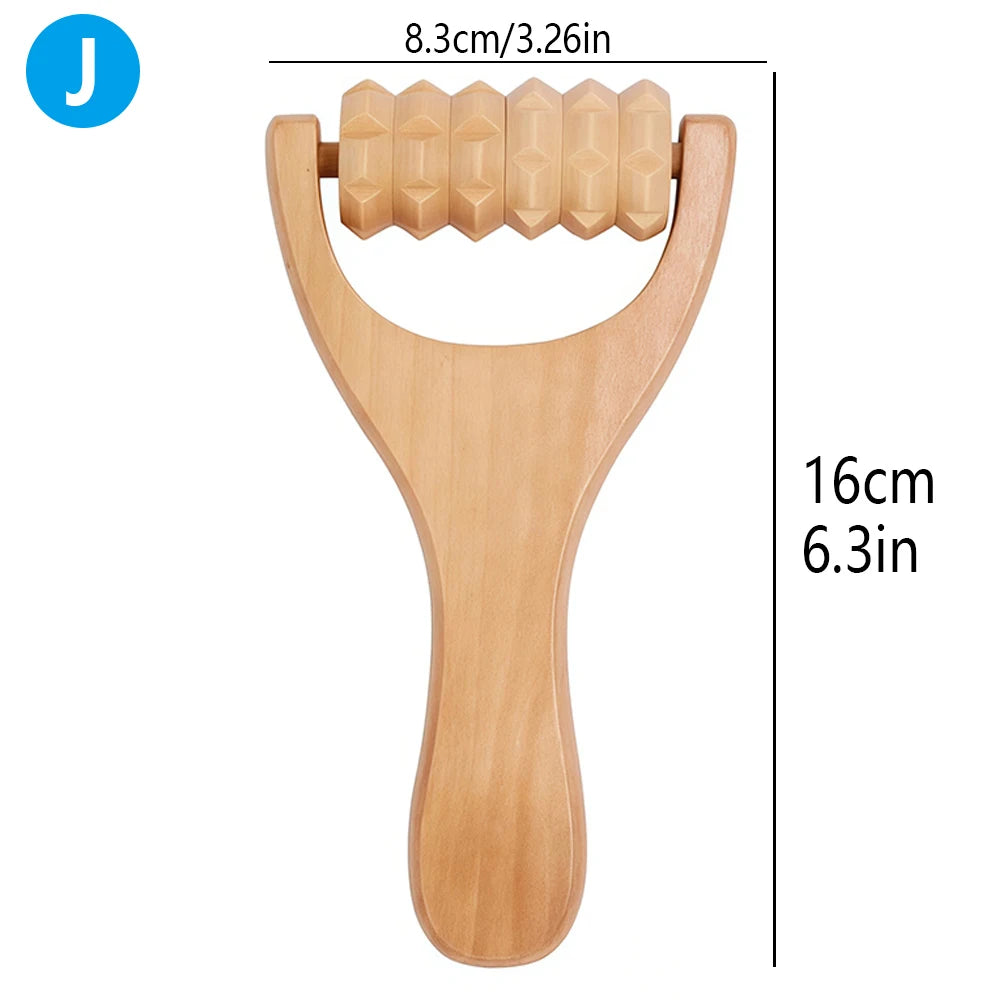 1Pcs Wooden Massage Roller Reflexology Sticks Foot Hand Massage Stick Tools Thai Face Neck Back Waist Massager Trigger Points