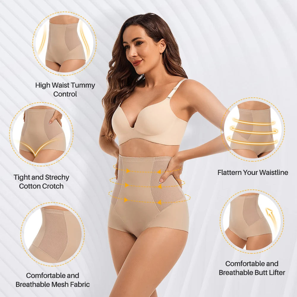 Shapewear Woman Tummy Control Breathable Plus Size High Waist Butt Lifting Shorts For Body Shapers Woman
