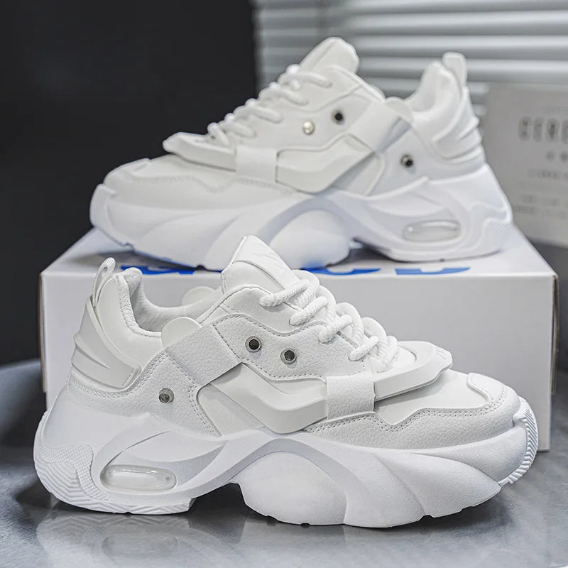 Shoes  Men High Quality Platform Sneaker Fashion High-top Leather Sports Men 2026 Thick-soled Casual Shoes Zapatillas Hombre